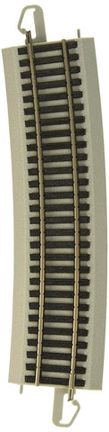 Bachmann Trains - Snap-Fit E-Z TRACK 33.25ÃƒÆ’Ã‚Â¢ÃƒÂ¢Ã¢â‚¬Å¡Ã‚Â¬Ãƒâ€šÃ‚Â RADIUS 12 DEGREE CURVED TRACK (4/card) - NICKEL SILVER Rail With Gray Roadbed - HO Scale