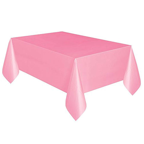 amscan Candy Pink Plastic Tablecover, 54"-108"