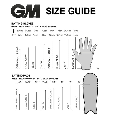 Gunn & Moore GM Cricket Batting Gloves | 202 | Lightweight Design | Cotton Palm | Junior Right Handed | Approx Weight per Pair 330 g
