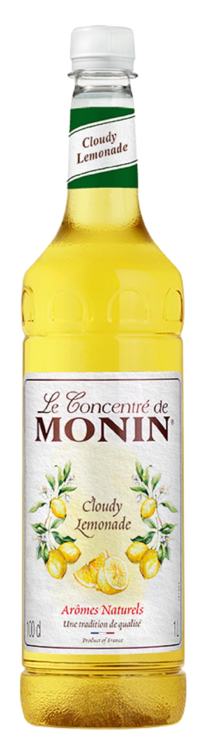 MONIN Premium Cloudy Lemonade Concentrate 1L for Hand Crafted Lemonades, Cocktails and Mocktails. Vegan-Friendly, Allergen-Free, 100% Natural Flavours and Colourings