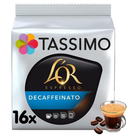 TASSIMO L'OR Espresso Decaffeinato Coffee Small pods - 5 Packs (80 Servings)