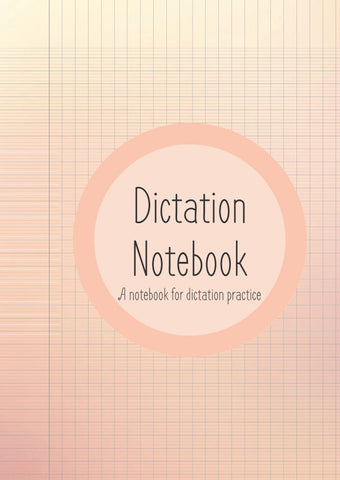 Dictation Notebook: A Notebook for Dictation Practice | Red and Gold