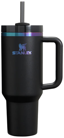 Stanley Quencher H2.0 FlowState Stainless Steel Vacuum Insulated Tumbler with Lid and Straw for Water, Iced Tea or Coffee, Smoothie and More, Black Chroma, 40oz, 10-10824-527