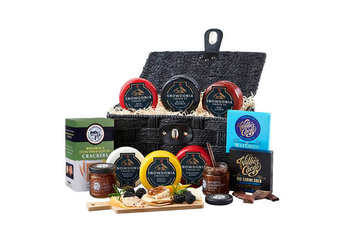Snowdonia Cheese Company Decadent Cheese Hamper | Gift Basket | 6 Award Winning Cheeses, Chutneys, Crackers & Chocolate | Delivered Chilled | Mothers Day Gift