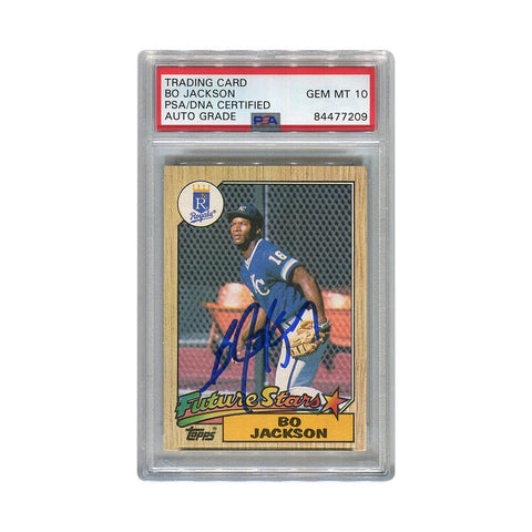 Bo Jackson 1987 Topps Future Stars Autographed Card #170 Auto Grade 10 - PSA/DNA
