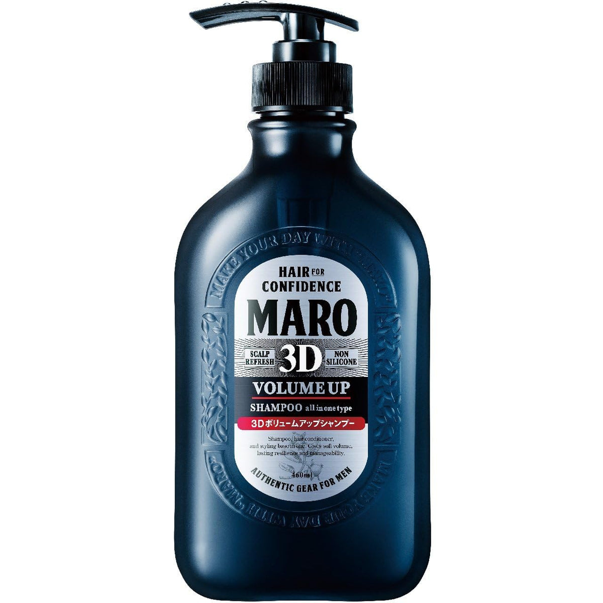 MARO 3D Volume Up Shampoo - Achieve 150% More Volume, Improve Scalp + Repair and Strengthen for Healthy Hair - w/Soy Protein, Glutamic Acid, & Whey for Stronger Hair - 15.6 oz / 460 ml