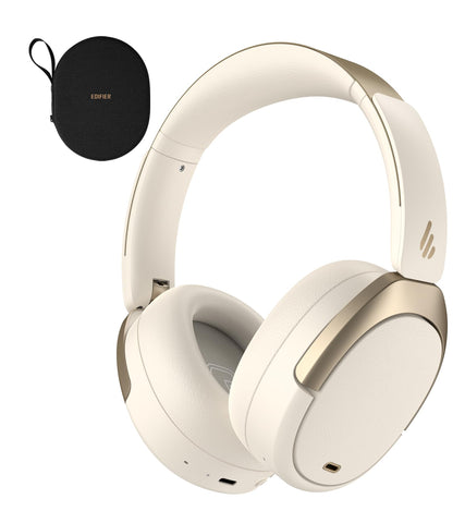Edifier WH950NB Hybrid Active Noise Cancelling Headphones - LDAC Codec with Hi-Res Audio and Custom EQ via App after 55H Playtime with Foldable Wireless Over-Ear Bluetooth V5.3 Headphones - Ivory