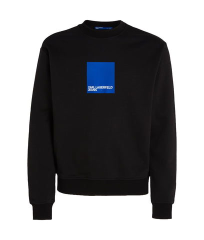 KARL LAGERFELD JEANS REGULAR FIT LOGO SWEAT, BLACK, S