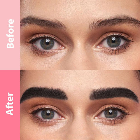 BINGBRUSH 2-in-1 Dual-Ended Eyebrow Pencil Micro 4 Point and Precise Brush - Eye Makeup Lift & Snatch Long-Lasting Waterproof Natural Eyebrow Hair (1Pc 05# Black)