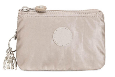 Kipling Purse, Silver (Metallic Glow)