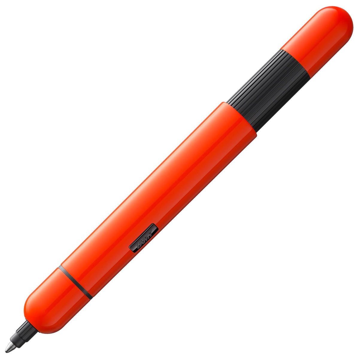 LAMY pico laser orange ballpoint pen - Innovative pocket pen - with one click in full size - metal barrel & line width M - incl. compact refill LAMY M 22 in black