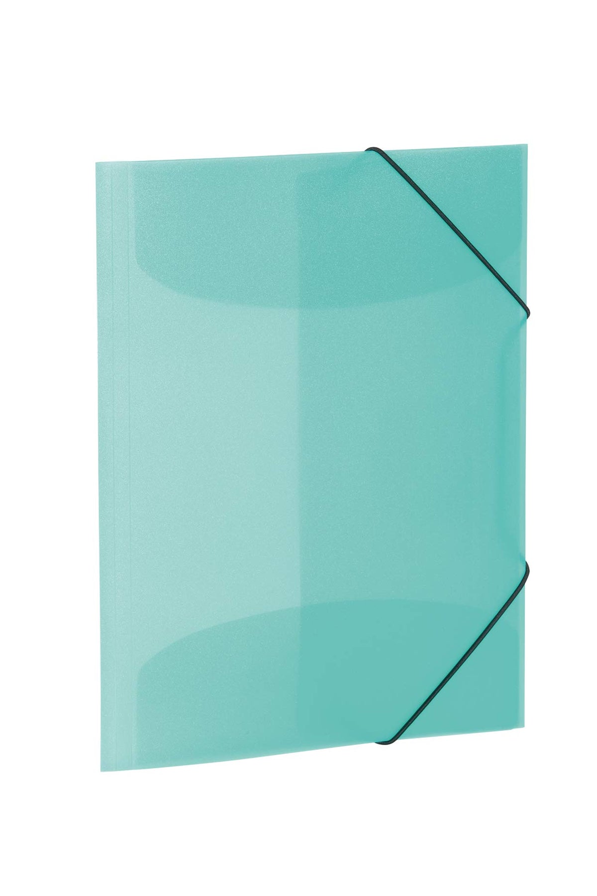 HERMA Elastic Folder Translucent in Turquoise, A3, Sturdy Plastic, with 3 Inner Flaps, 1 Span Folder