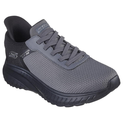 Skechers Bobs Men's Skechers Hands Free Slip-Ins Squad Chaos-Balanced Edge Sneaker, Dark Gray, 10