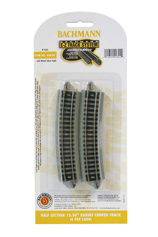 Bachmann Trains BAC44824 N EZ Track 1/2-15.50'' R/6cd