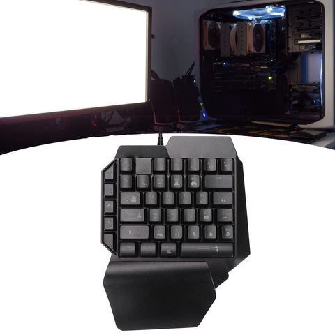gernie One Handed Gaming Keyboard Mini Feel One Hand Gaming Keyboard RGB USB Keypad for Playing Game Cell Phone, One Handed Gaming Keyboard, gernieuzykbdsm58