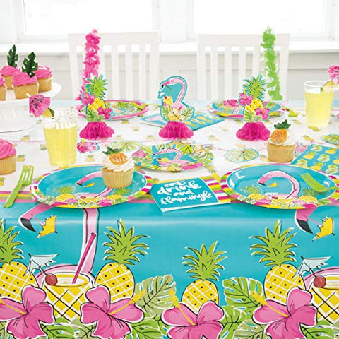 Summer Pineapple & Flamingo Party Plates, 8 Ct.