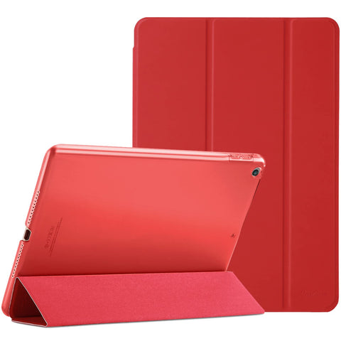 ProCase Smart Case for iPad 6th/iPad 5th Generation/iPad 9.7 Inch Case 2018 2017(Model: A1893 A1954 A1822 A1823), Ultra Slim Lightweight Stand Case with Translucent Frosted Back -Red