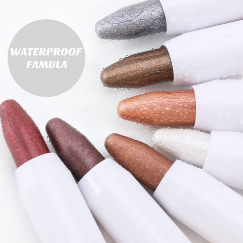 Boobeen Cream Eyeshadow Stick, Waterproof Shimmer Eye Shadow Pencil, Eye Brightener Crayon for Different Eye Makeup Effect