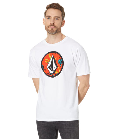 Volcom Men's Regular Crisp Stone Short Sleeve Tee, White Combo 13, Large