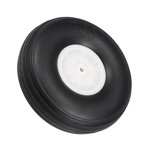 uxcell Tire and Wheel Sets for RC Car Airplane,PU Sponge Tire with Plastic Hub,5" 2pcs