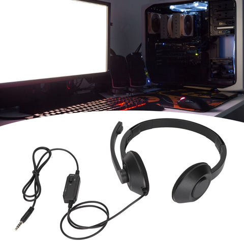 Gaming Headset for PC, Over Ear Gaming Headphone with Noise Canceling Mic, Stereo Bass Surround Sound, 3.5mm Wired Headphone with Mute Button for PS4, for PS5, for One, Laptop