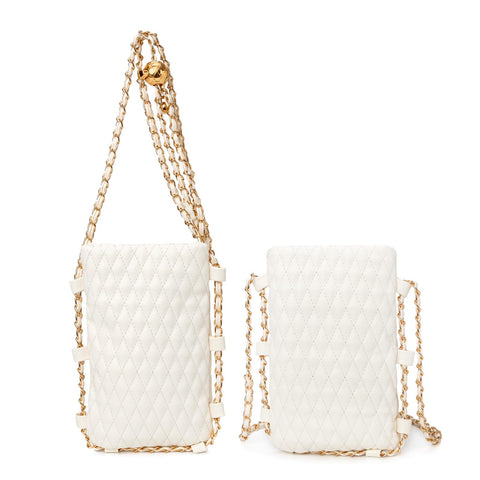 myfriday Mini Quilted Crossbody Purse for Women, Soft Small Summer Shoulder Purse and Handbag with Adjustable Chain Strap