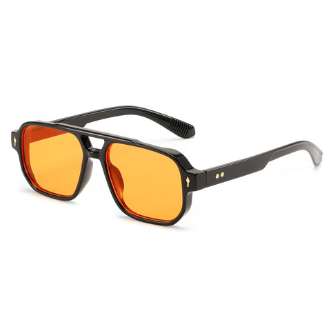 FEISEDY Retro Square Aviator Sunglasses Women Men, 70s Vintage Rectangle UV400 Sun Glasses B9120