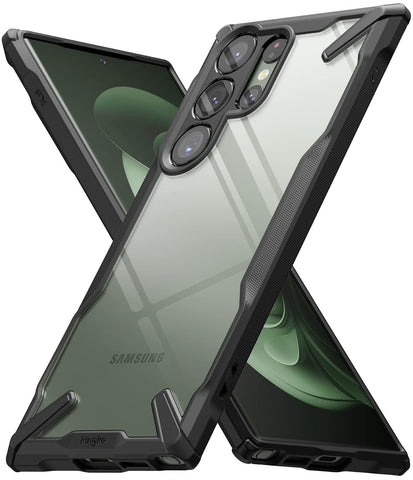 Ringke Fusion-X Compatible with Samsung Galaxy S23 Ultra Case, [Heavy Duty Protection] Rugged Shockproof Anti-Scratch Advanced Protective Bumper Phone Cover - Black