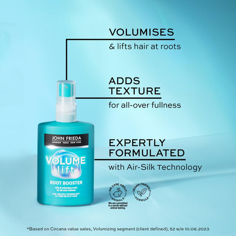 John Frieda Volume Lift Root Booster, Volumising And Texturising Spray For Fine, Flat Hair, Floral, 125 ml (Pack Of 1)