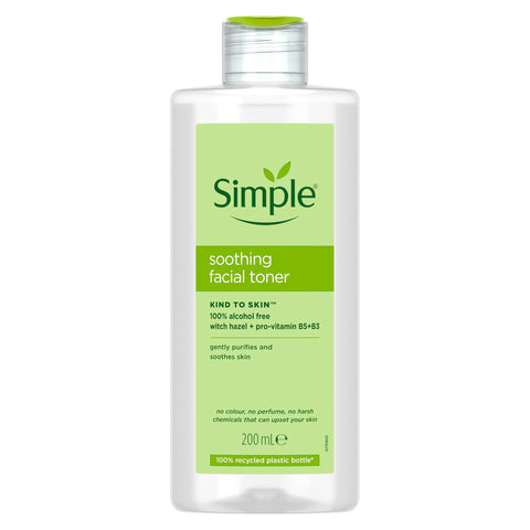 Simple Kind to Skin Soothing Facial Toner 100% Alcohol-Free from the UK's No. 1 Facial Skin Care Brand* 200 ml