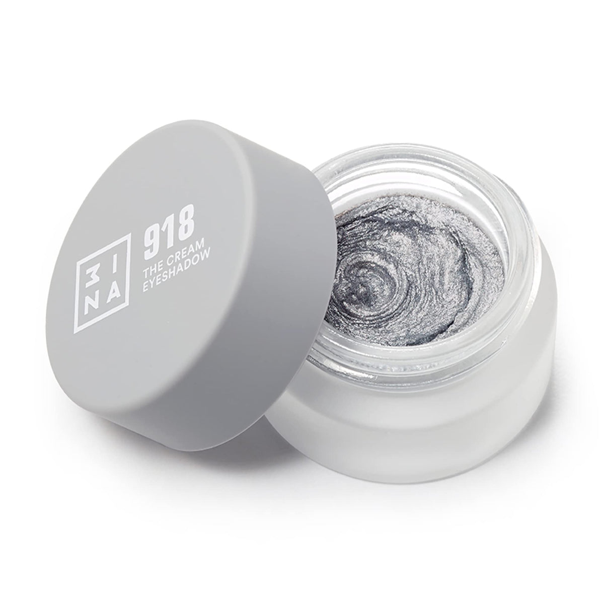 3INA MAKEUP - Vegan - Cruelty Free - The Cream Eyeshadow 918 - Silver - 24H Longwearing & Waterproof Formula - Fast Drying Formula - Highly Pigmented - Matte and Shimmer Finish