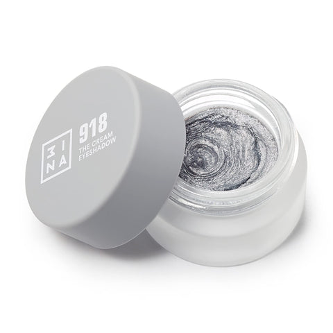 3INA MAKEUP - Vegan - Cruelty Free - The Cream Eyeshadow 918 - Silver - 24H Longwearing & Waterproof Formula - Fast Drying Formula - Highly Pigmented - Matte and Shimmer Finish