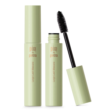 Pixi Beauty Large Lash Mascara - Bold Black 12ml | Intensely Volumizing Mascara | Buildable Formula | Lengthen and Plump Lashes | 0.4 Fl Oz