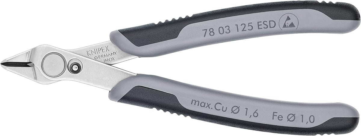 Knipex 78 03 125 ESD "Super-Knips" 4,92" dissipative Electronics Cutter