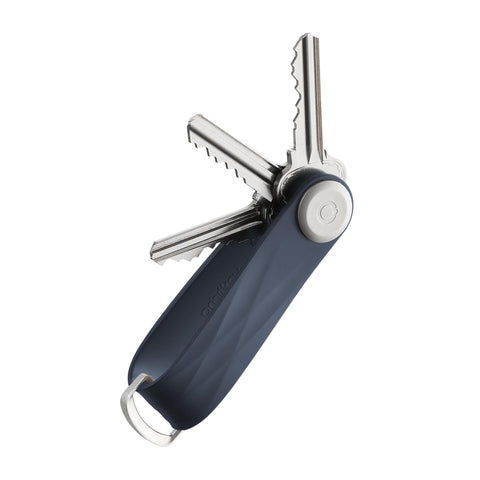 Orbitkey Active Key Organizer | Weather Resistant, Stainless Steel Locking Mechanism, Slim & Quiet Profile, Midnight Blue, One size