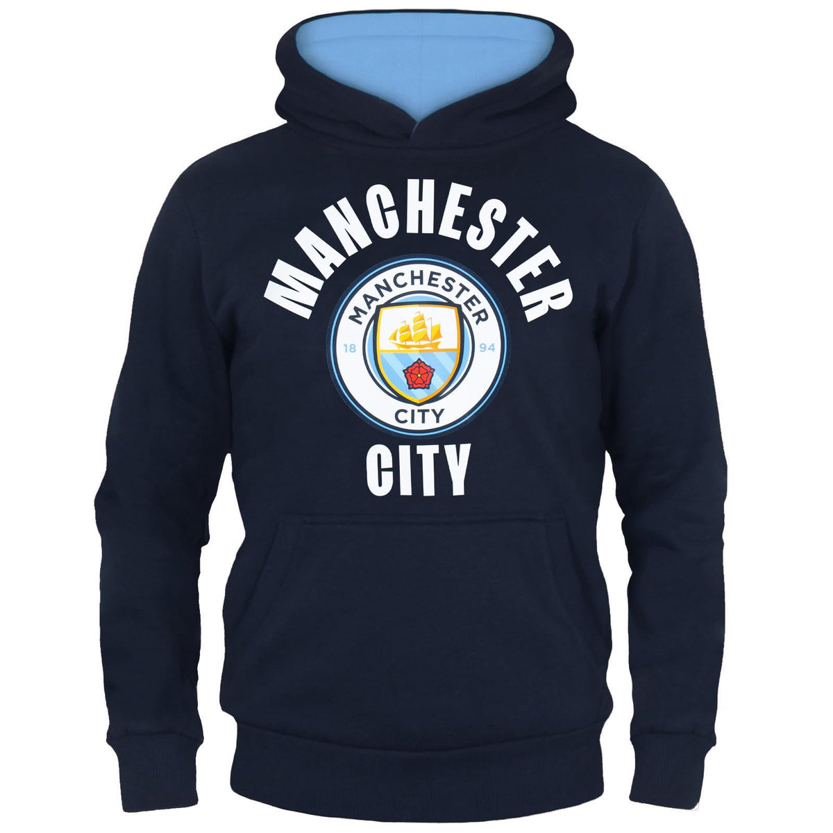 Manchester City FC Official Football Gift Boys Fleece Graphic Hoody 10-11 Years Navy Blue