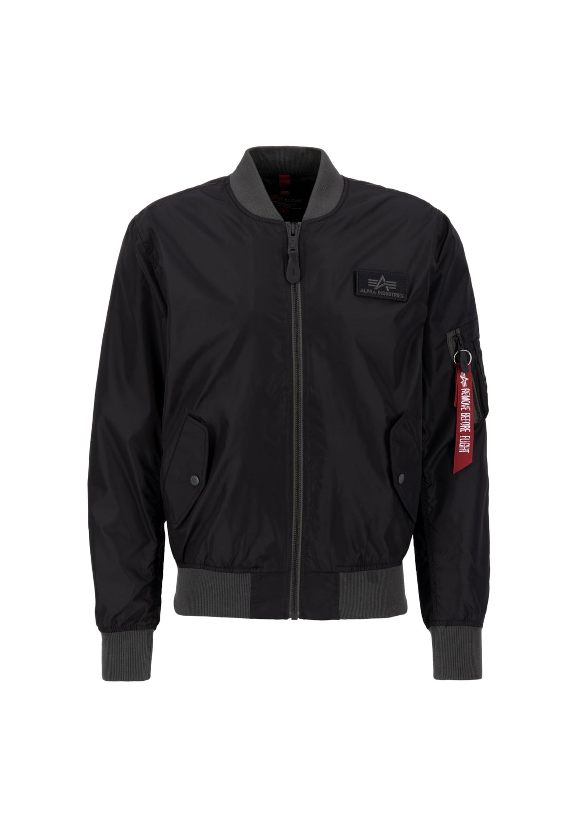 Alpha Industries Men's MA-1 TTC Bomber Jacket, Black, L