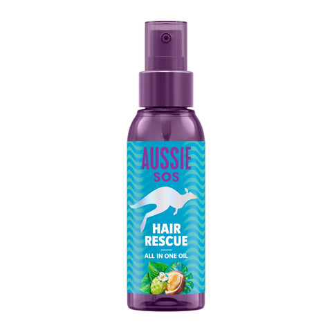 Aussie SOS Save My Lengths 3 in 1 Hair Oil| Hair Care Treatment with Australian Macademia Nut and Avocado Oil| Detangle, De-Frizz, Mend Split Ends| For Dry Damaged Hair, 100ml