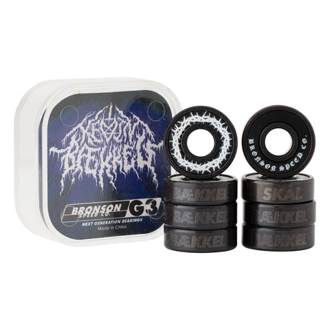 Bronson Speed Co Skateboard Bearings Kevin Baekkel Pro G3 Black