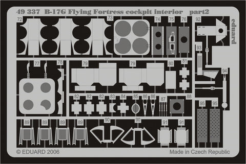 Eduard Accessories - 49337 Model-Making Accessory B 17g Flying Fortress Cockpit Interior for Revell/Monogram Kit