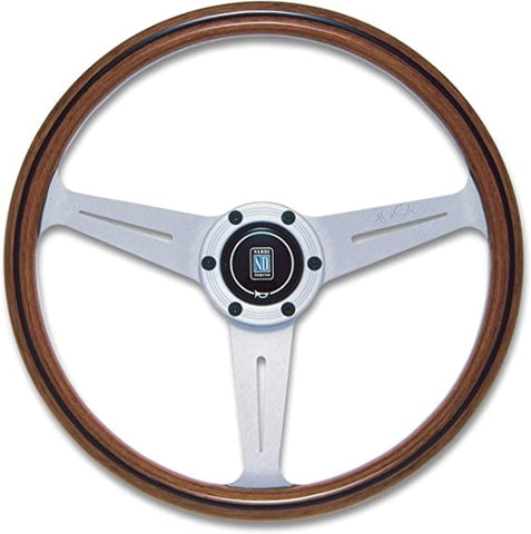 CLASSIC NARDI Classic VITE 36 Wood & Silver Spoke 14.2 inches (360 mm) Steering Wheel N162