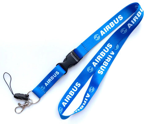 Pinstant Airbus Aerospace European Aircraft Design Manufacturer Air Airplane Airline Flight Detachable 20.2" Neck Lanyard Keychain Holder ID Badge Mobile Phone Pin Strap
