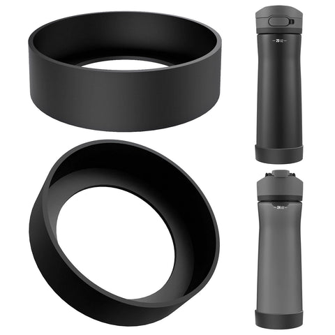 Linkidea Water Bottle Boot Compatible with Contigo Jackson Chill 2.0 20oz/24oz, Ashland Chill 20oz/24oz, Silicone Anti-Slip Bottle Bottom Sleeve Cover Protector (Black / 2 Pack)