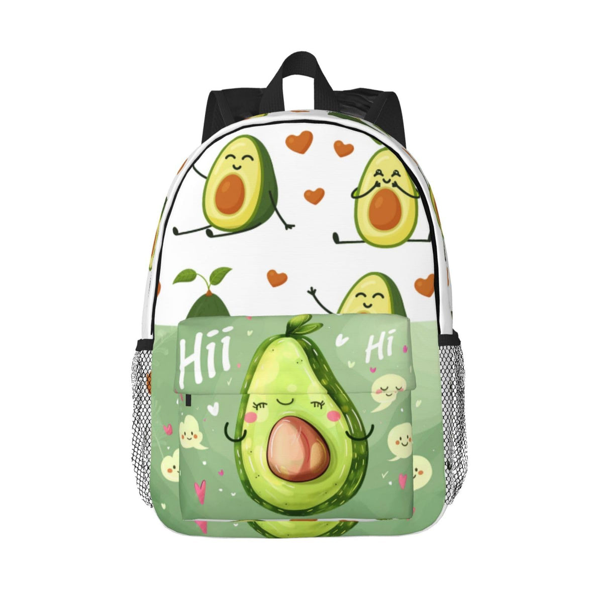 UIAMT Kawaii Avocado Toddler Backpack for Girls Boys Kids Teens Children School Bag Small Preschool Bookbags Cute Student Daypack Gifts Stuff for Travel Work Lightweight Waterproof Backpack 15inch