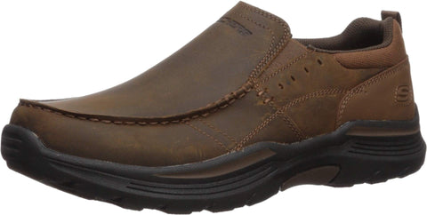 Skechers Men's Expended-Sevenoleather Leather Slip on Moccasin, CDB, 11.5 Wide