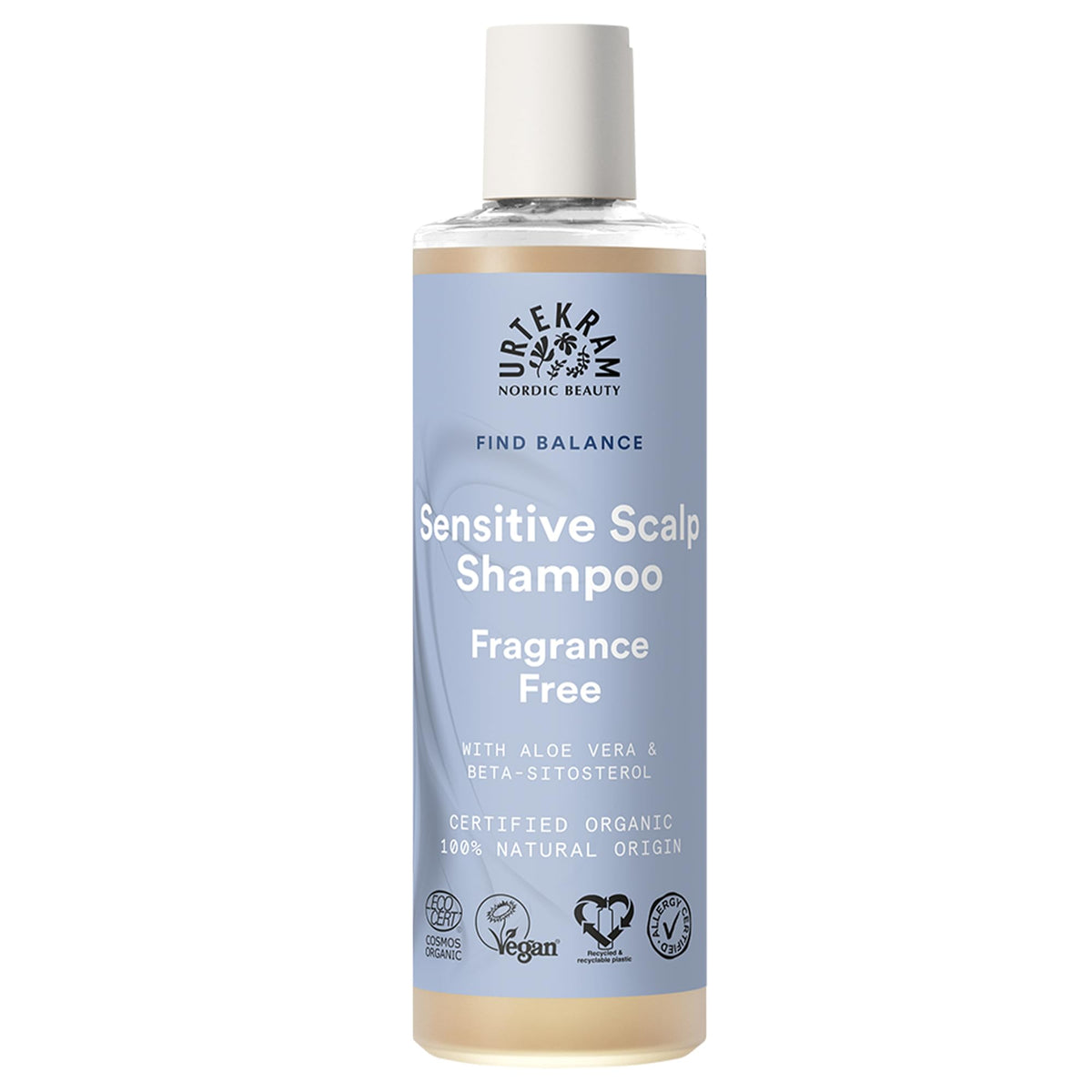 Urtekram Shampooing - Sans Parfum, Find Balance, Sensible, 250 ml, végan, biologique