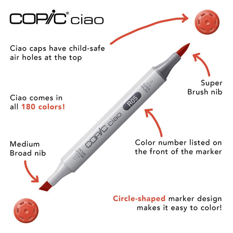 COPIC ciao Set of 36pc E colors