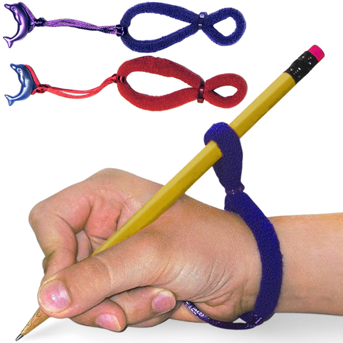 The Original OT Invented & Patented HandiWriter, Hand Made in The USA, Handwriting Aid for a Proper Tripod Grip, Finger Position & Better Penmanship. Great for All Kids Kindergarten Age & Up (2 Pack)