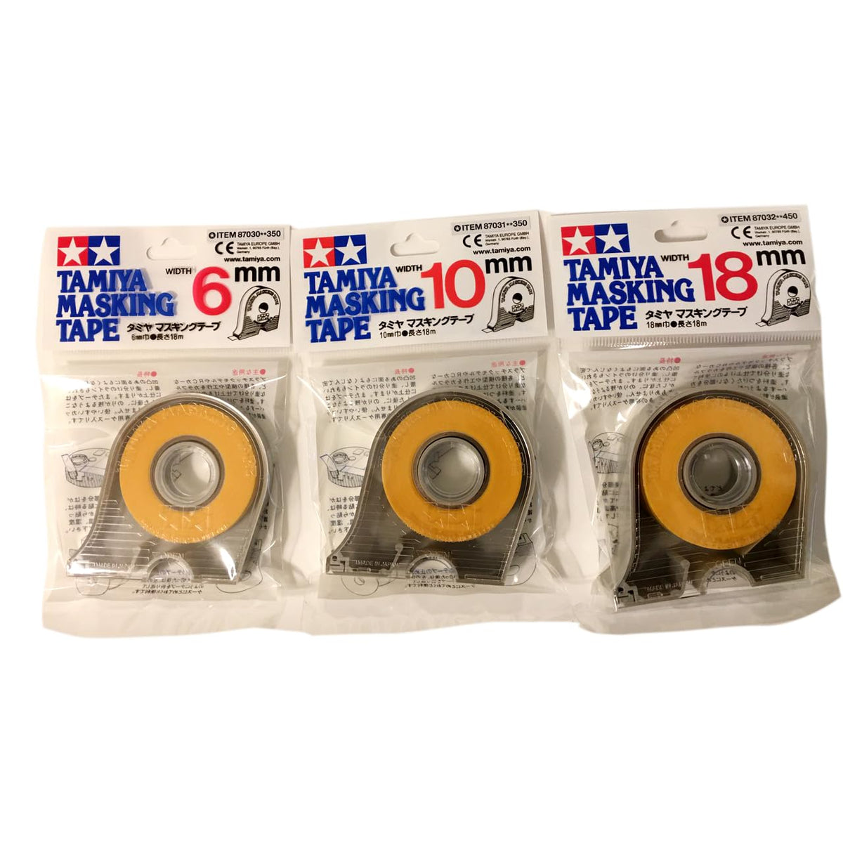 Ta-Miya Masking Tape Dispensers 6mm/10mm/18mm Pack of 3