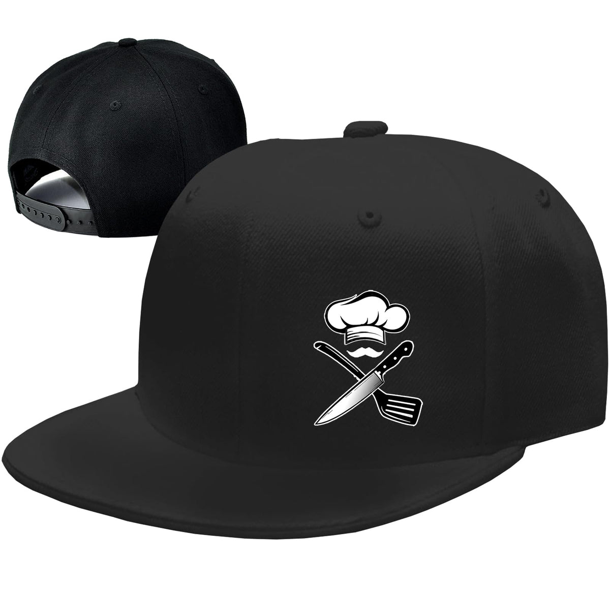 FACITE Snapback Hats for Men Fingers hat Flat Bill Brim Hats for Men, Chef, M